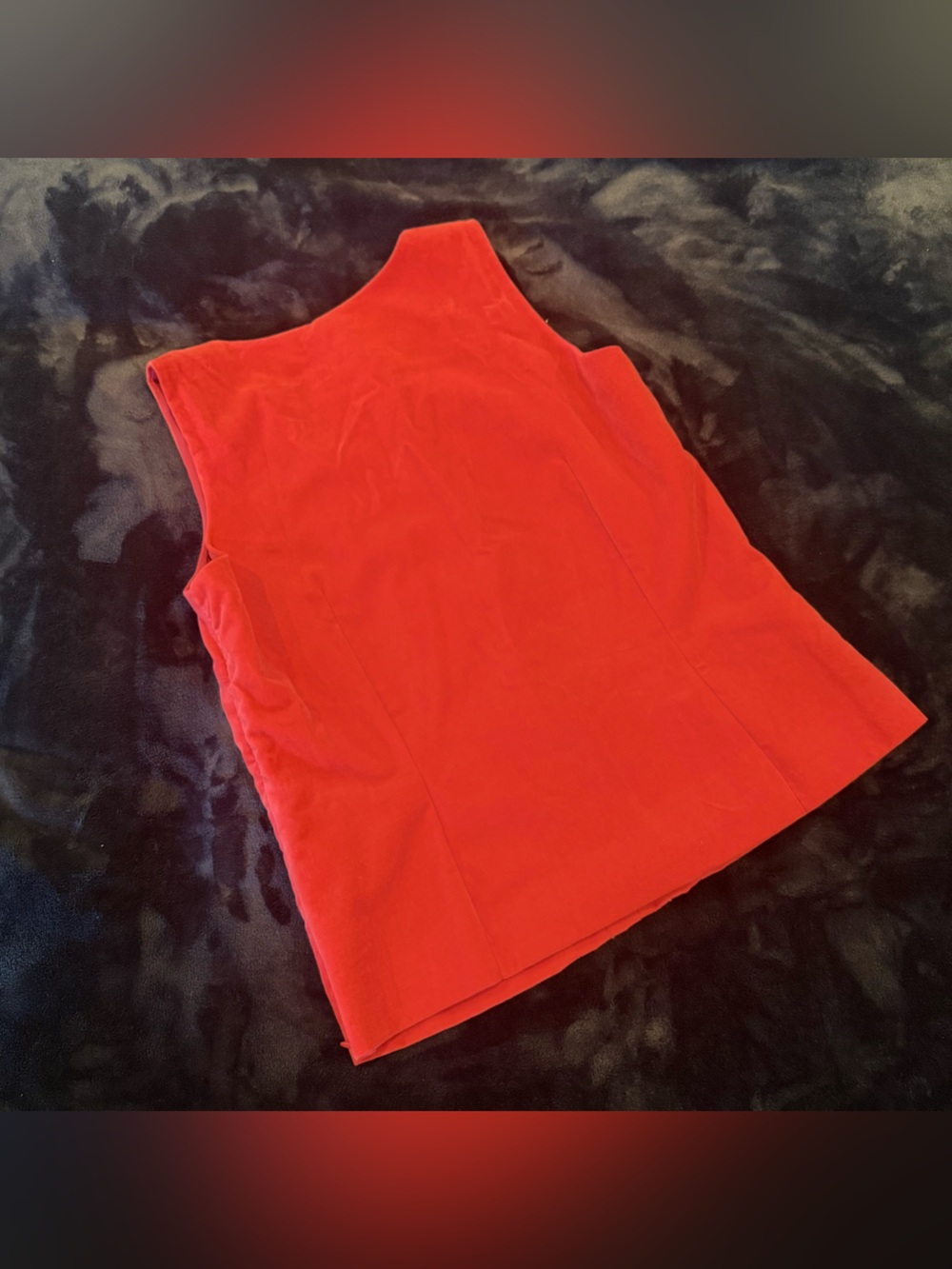 Sleeveless Red Ruffled Front Tank Top - Picture 5 of 5